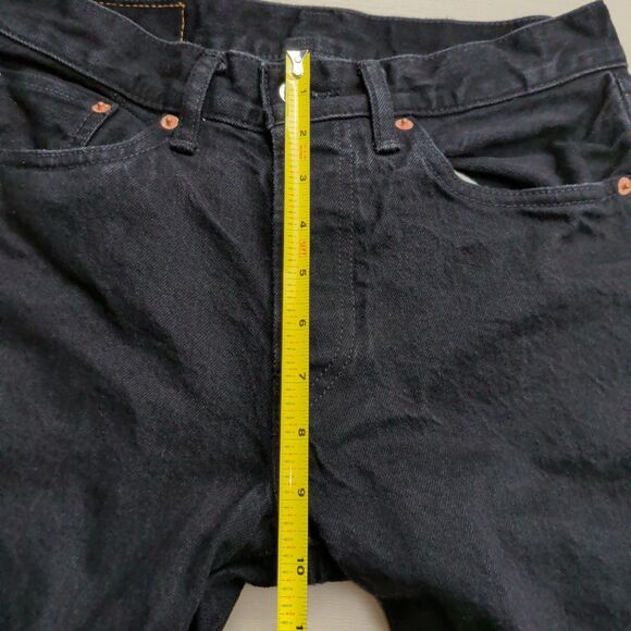 Buck Mason Jeans Mens 28x31 Black Maverick Slim Fit Japanese Denim Button Fly - Picture 7 of 11